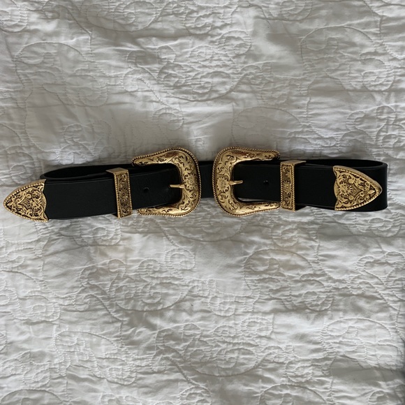 B-Low the Belt Accessories - B-Low the Belt gold and black belt Bri Bri
